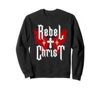 Rebel for Christ-Jesus Cross Gothic Y2K Streetwear Punk Sweatshirt