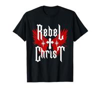 Rebel for Christ-Jesus Cross Gothic Y2K Streetwear Punk T-Shirt