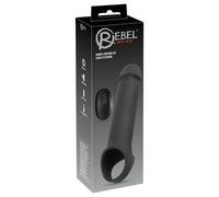 Rebel - gaine pénienne vibrant sans fil rechargeable - silicone noir