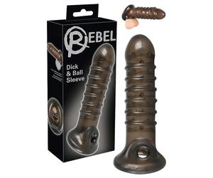 Rebel - gaine pénis nervurée - gris