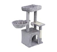 Rebel Griffoir pour Chat 40x30x80 cm 2X Lit Jouet Maison Tour Cabine Haute Gris