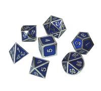 REBEL Jeu d'os RPG - Métal - Grenade chromée gaufrée