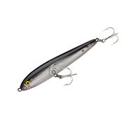 Rebel Lures Jumpin' Minnow Topwater Leurre de pêche Argenté/Noir 11,4 cm 1/2 oz