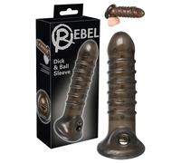 Rebel - manchon pénien nervuré (gris)