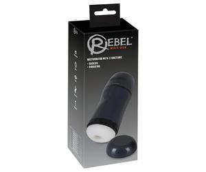 Rebel - masturbateur 2 en 1 suceur et vibrant - noir