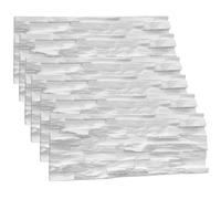 Rebel of Styles - UltraLight Benevento White - 0,63 m² / 6 pièces - Panneaux muraux/revêtements/plaques en EPS aspect pierre naturelle - Décoration murale en mousse avec isolation