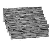 Rebel of Styles - UltraLight Tasso Grey - 0,63 m² / 6 pièces - Panneaux muraux/revêtements/plaques en EPS aspect pierre naturelle - Décoration murale en mousse avec isolation
