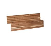 Rebel of Styles - UltraWood Teak Concave - 0,10 m² / 1 pièce - Panneaux muraux 3D/parements/plaques en teck - Décoration murale - Lambris élégant pour murs intérieurs
