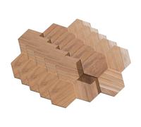 Rebel of Styles - UltraWood Teak Hexagon - 0,20 m² / 5 pièces - Panneaux muraux 3D/parements/plaques en teck - Décoration murale - Lambris élégant pour murs intérieurs