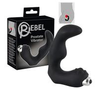 Rebel - stimulateur prostate courbé vibrant - silicone noir