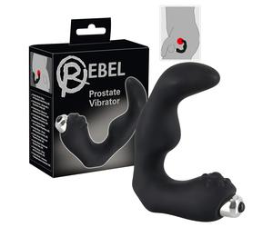Rebel - stimulateur prostate courbé vibrant - silicone noir