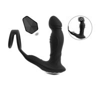 Rebel - stimulateur prostate vibrant à piston - silicone noir