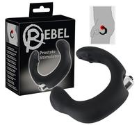 Rebel - stimulateur prostate vibrant incurvé - silicone noir