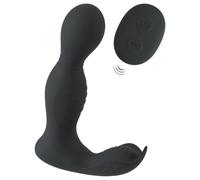 Rebel - vibromasseur prostate télécommandé 2 en 1 - silicone noir