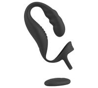 Rebel - vibromasseur prostatique avec anneau pénis et testicules (noir)