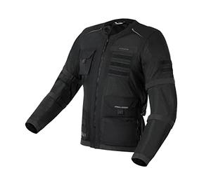 REBELHORN Brutale Veste de moto pour homme en textile, protections des coudes, épaules et dos de niveau 2, larges panneaux de ventilation, coutures doubles et triples jusqu'à 7XL