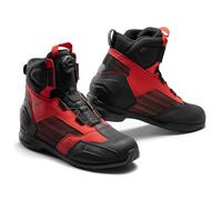REBELHORN Core Bottes de moto pour homme et femme | Cuir PU | Système de laçage rapide ATOP | Protections pour la cheville | Doigts renforcés | Panneaux de ventilation en maille | Tailles jusqu'à 48