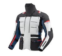 REBELHORN Cubby V Veste de Moto, Bleu, Gris, Rouge, XL Hommes