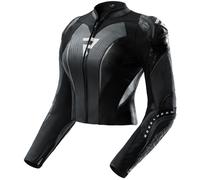 Rebelhorn Diva RS Veste en cuir moto pour femmes, Noir/Blanc, Taille 44