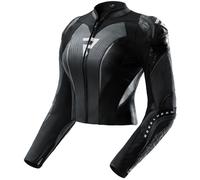 Rebelhorn Diva RS Veste en cuir moto pour femmes, Noir/Blanc, Taille 46