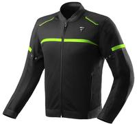 Rebelhorn Echo Veste textile moto imperméable, noir/jaune, Taille 2XL