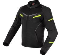 Rebelhorn Flux Veste textile moto imperméable, noir/jaune, Taille XS
