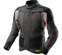 Rebelhorn Hardy 3.0 Veste textile moto imperméable, Gris foncé/noir/jaune, Taille L