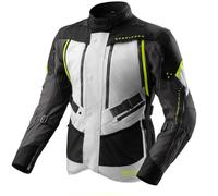 Rebelhorn Hardy 3.0 Veste textile moto imperméable, noir-gris-jaune, taille L pour homme