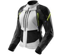 Rebelhorn Hardy 3.0 Veste textile moto pour femmes imperméable, noir/gris/jaune, Taille M