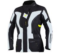 Rebelhorn Hardy II Veste textile de moto dames, noir-blanc-jaune, taille XS pour femmes