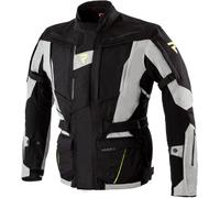 Rebelhorn Hardy II Veste textile de moto, noir-gris-jaune, taille XS