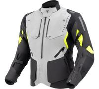 Rebelhorn Hiker 4 Veste textile moto imperméable, noir-gris-jaune, taille 3XL pour homme
