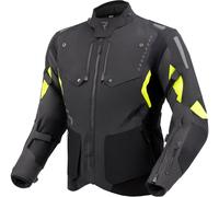 Rebelhorn Hiker 4 Veste textile moto imperméable, noir-gris-jaune, taille 3XL pour homme
