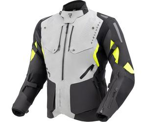 Rebelhorn Hiker 4 Veste textile moto imperméable, noir-gris-jaune, taille L pour homme
