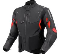 Rebelhorn Hiker 4 Veste textile moto imperméable, noir-gris-rouge, taille XL pour homme