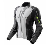 Rebelhorn Hiker 4 Veste textile moto pour femmes imperméable, noir/gris/jaune, Taille M