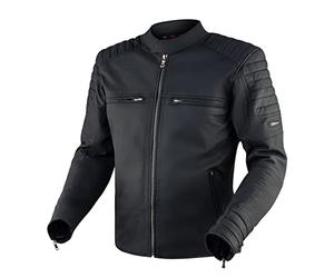 REBELHORN Hunter Pro Veste de Moto en Cuir Protections Coudes et Épaules Niveau CE 2 2 canaux de ventilation 4 poches