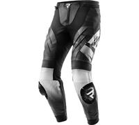 Rebelhorn Inferno Pantalon en cuir de moto, Noir/Blanc, Taille 54