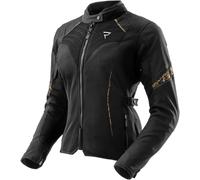 Rebelhorn Jax Veste textile moto pour femmes imperméable, Noir/Or, Taille S