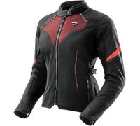 Rebelhorn Jax Veste textile moto pour femmes imperméable, noir/rouge, Taille 5XL