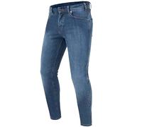 REBELHORN Jean de Moto Classic III pour Homme | Doublure en Fibre d'aramide | Protections SAS-TEC Genoux et Hanches | Coupe Skinny, Bleu délavé., 30W x 34L