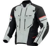 Rebelhorn Range Veste textile moto imperméable, noir-gris-rouge, taille 2XL pour homme