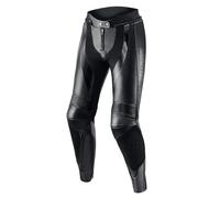 REBELHORN Rebel Pantalon de Moto pour Femme | Cuir | Protections Genoux et Hanches | Genouillères interchangeables | Panneaux perforés