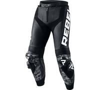 Rebelhorn Rebel Pantalon en cuir de moto, noir-blanc, taille 58 pour homme