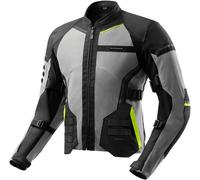 Rebelhorn Scandal 3 Veste textile moto, Noir/gris clair/jaune néon, Taille 5XL