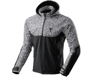 Rebelhorn Slash Softshell Veste textile moto imperméable, noir-blanc, taille 4XL pour homme