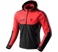 Rebelhorn Slash Softshell Veste textile moto imperméable, noir/rouge, Taille 4XL