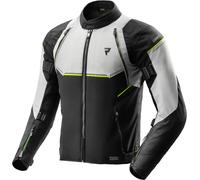 Rebelhorn Swift Veste textile moto imperméable, Gris clair/jaune, Taille 4XL
