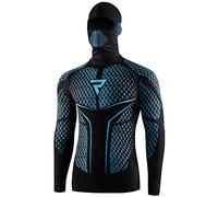 REBELHORN Therm II T-Shirt Fonctionnel 2 en 1 pour Moto avec Cagoule à Manches Longues pour Homme, vêtement Thermique Ultra léger et délicat pour Les Jours froids