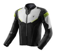 Rebelhorn Hiflow 5 Veste textile moto imperméable, noir/gris/jaune, Taille XL